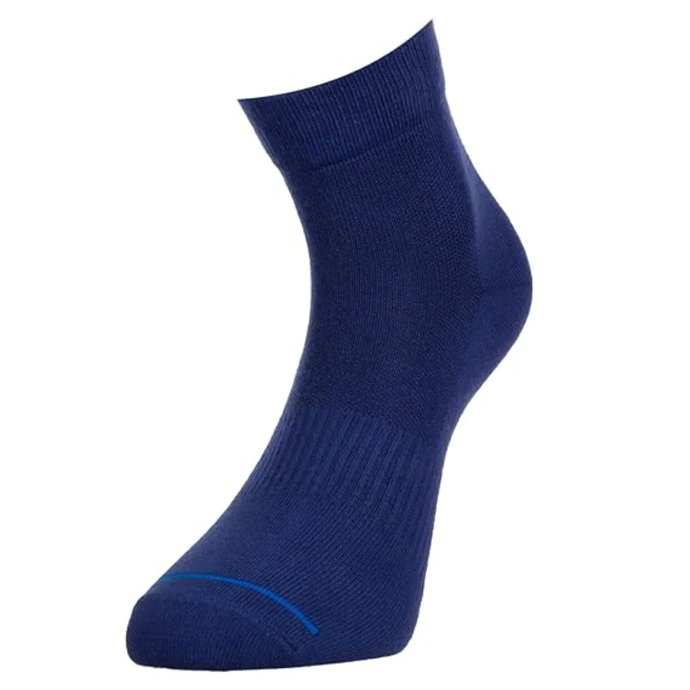 Adidas Men's Flat Knit Ankle Socks (Tech Indigo/White/Anthra Melange)