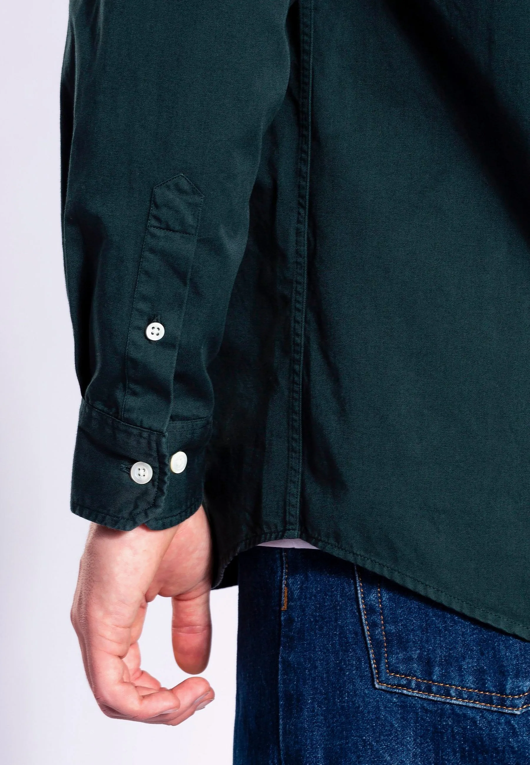 Anton Light Twill Shirt - Varsity Green