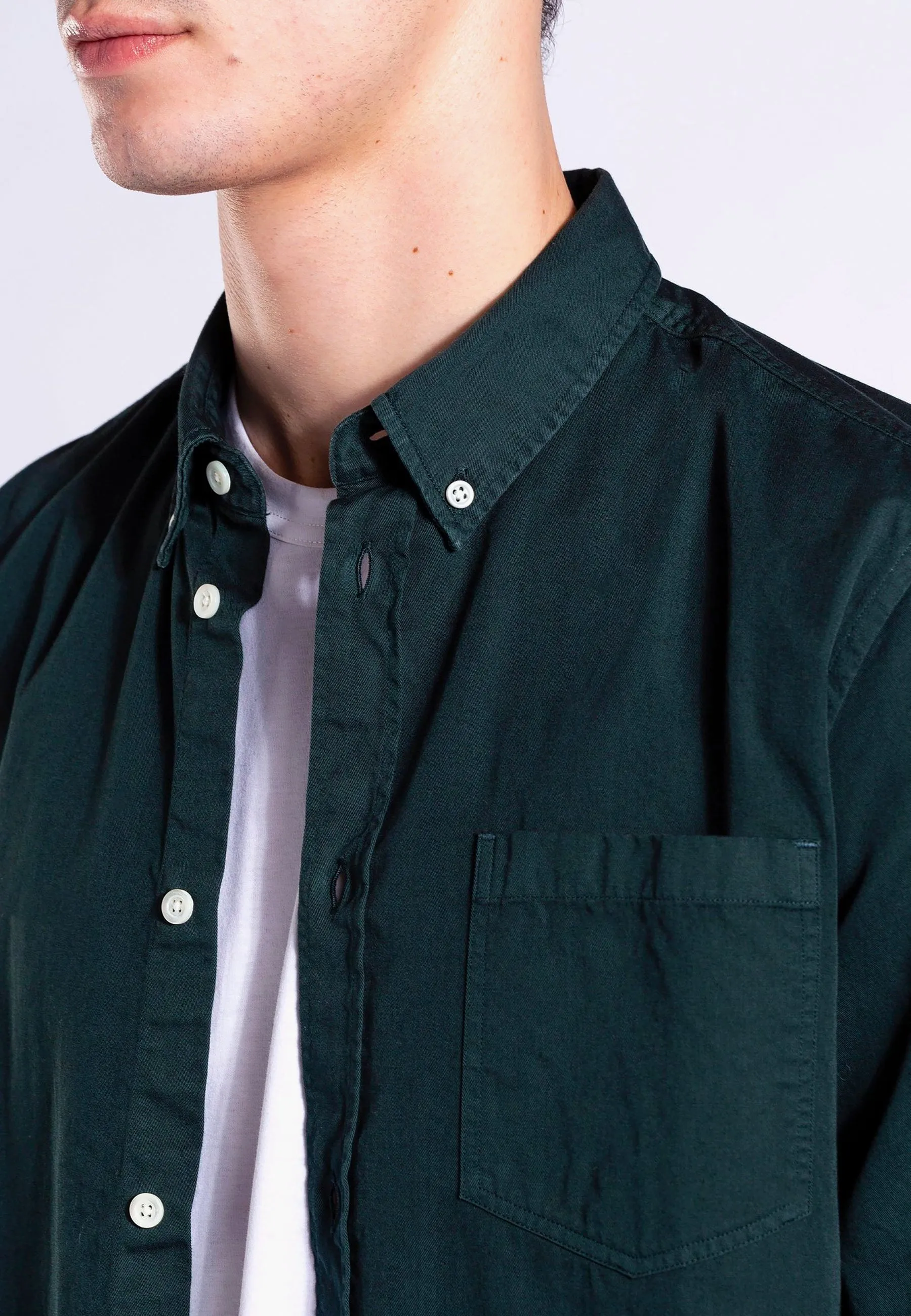 Anton Light Twill Shirt - Varsity Green