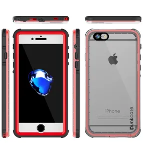 Apple iPhone SE (4.7") Waterproof Case, PUNKcase CRYSTAL Red W/ Attached Screen Protector  | Warranty