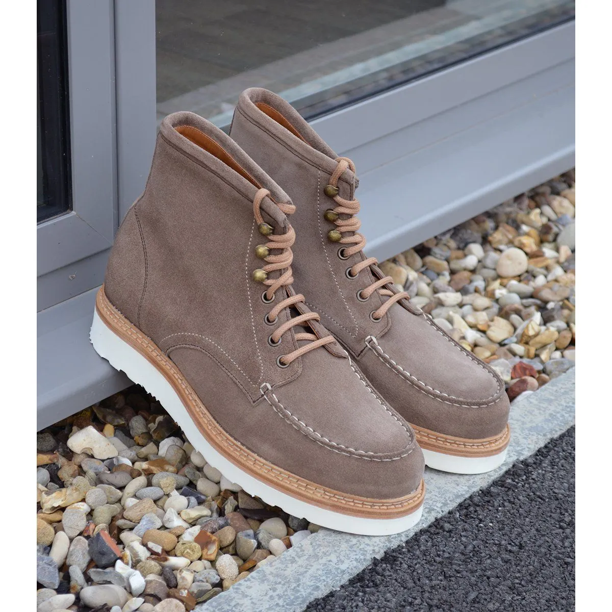 Berwick 1707 Apron Boot(538) - Grey / Tan Repello Suede