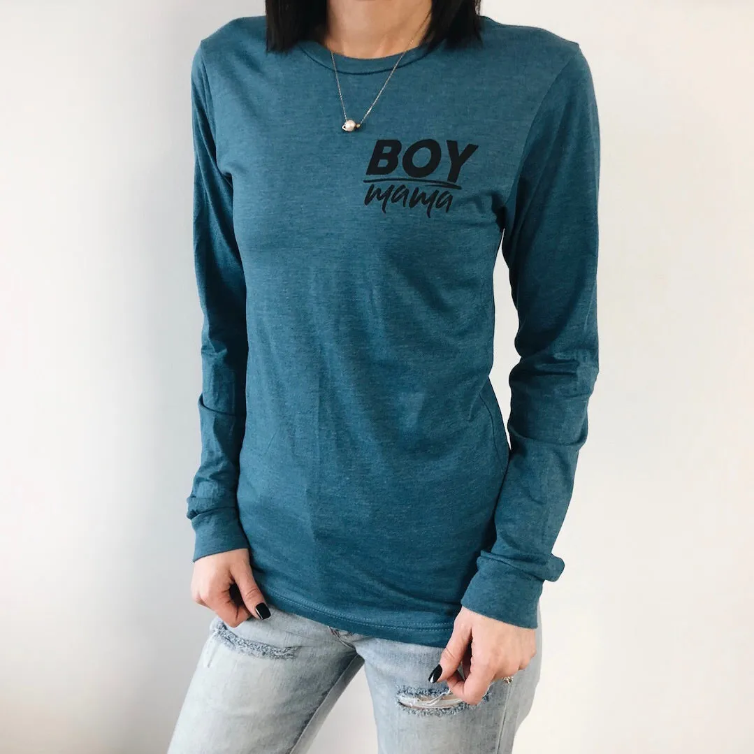 Boy Mama • Heather Teal Long Sleeve