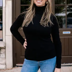 Chic Position Turtleneck Fitted Sweater Top