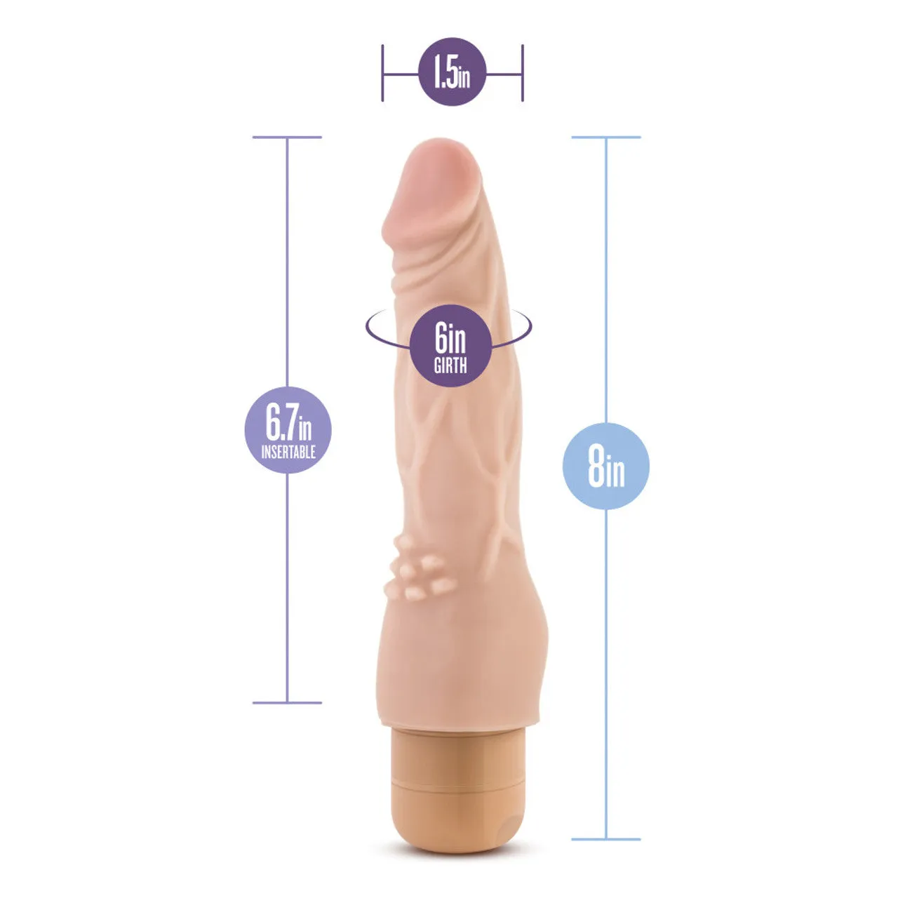 Cock Vibe 4 8 Inch Vibrating Cock - Beige