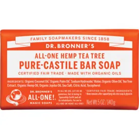 Dr Bronners Castile Bar Soap, Tea Tree