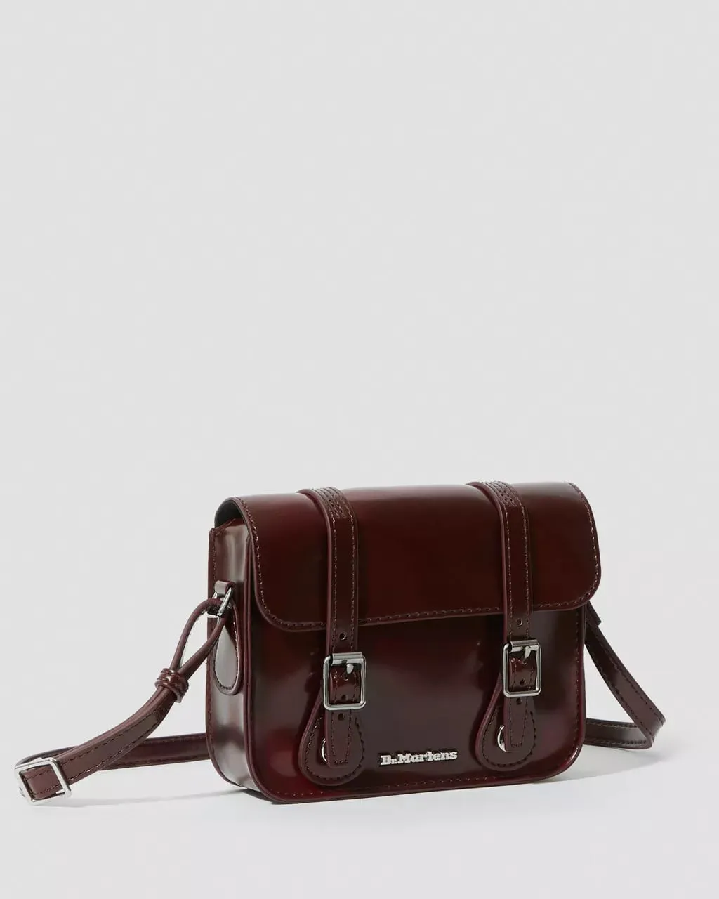 Dr Martens 7 Inch Leather Satchel - Cherry Red Oxford Brush