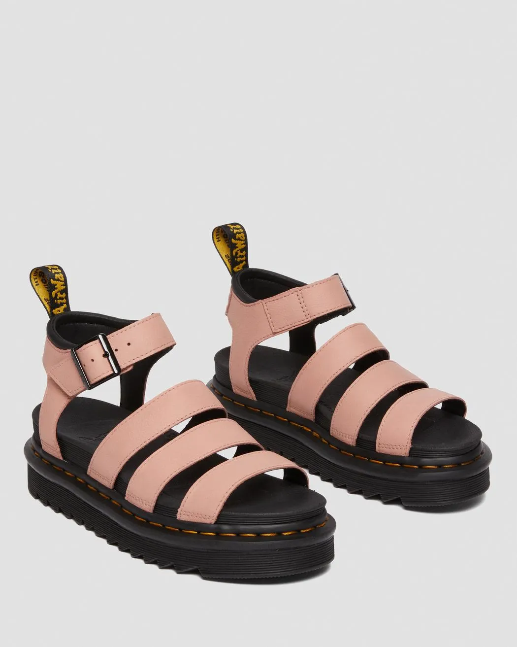 Dr. Martens Women's BLAIRE PISA LEATHER STRAP SANDALS (PEACH/BEIGE)