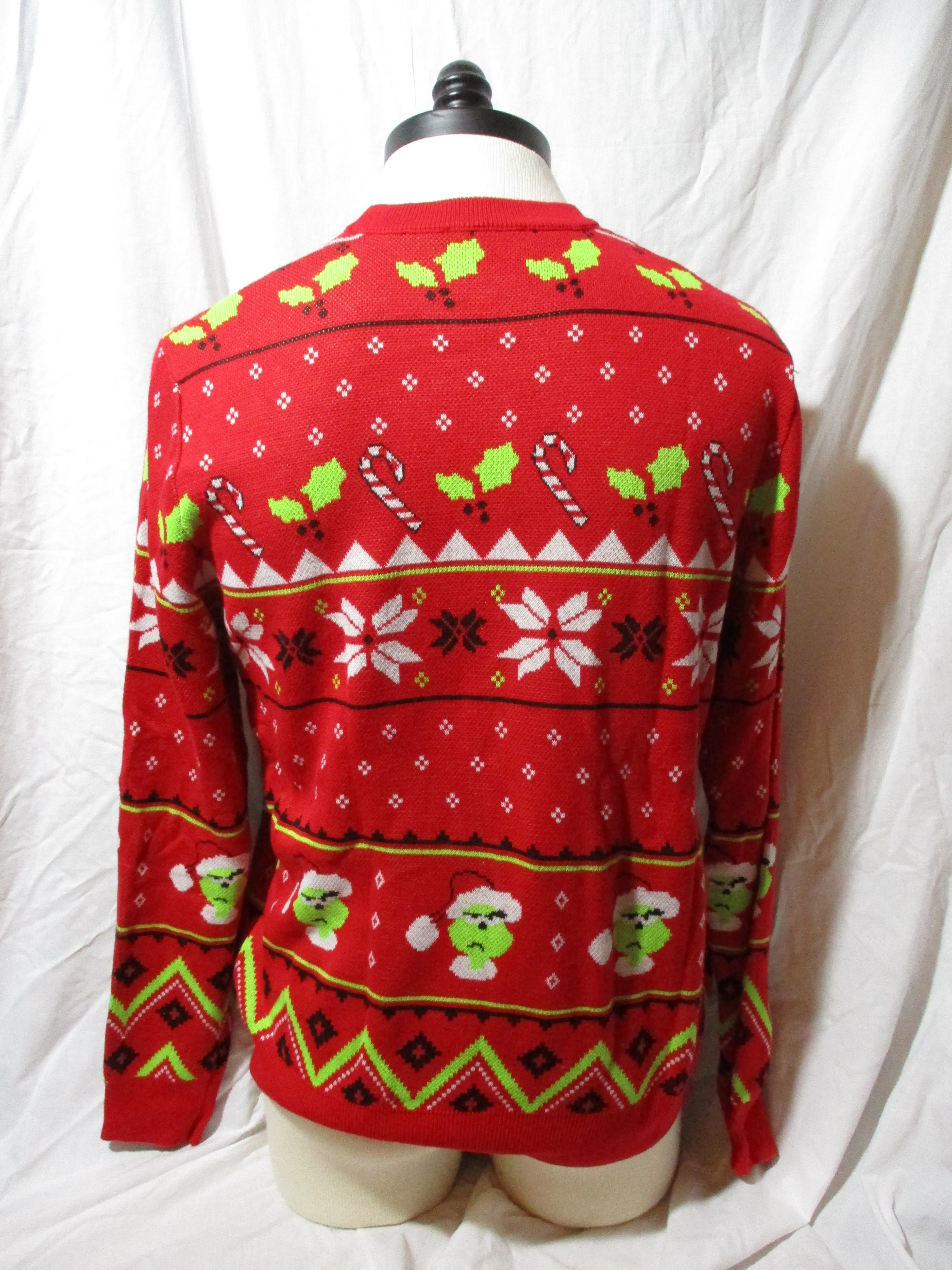 Dr. Seuss GRINCH Holiday Sweater Christmas XL RED