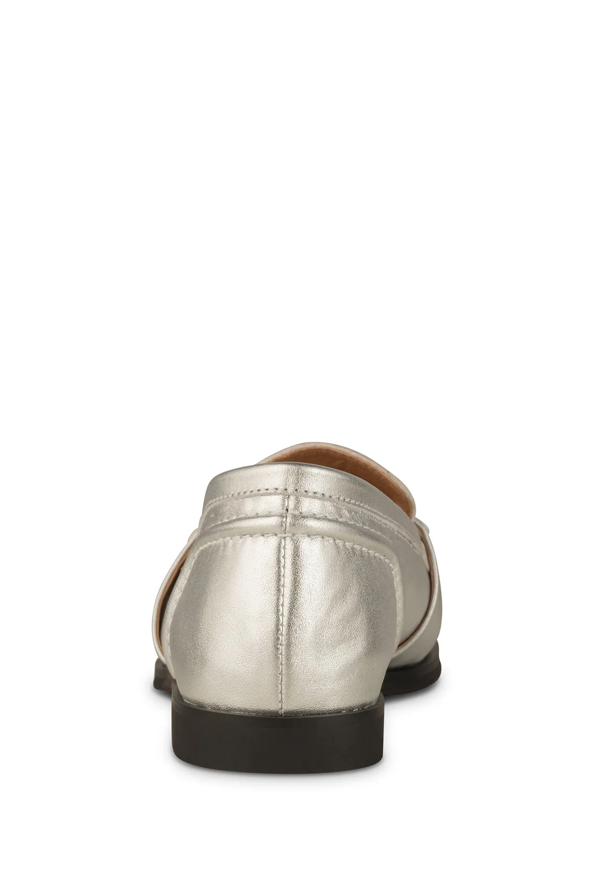 Erika Saddle Loafer Silver Metallic