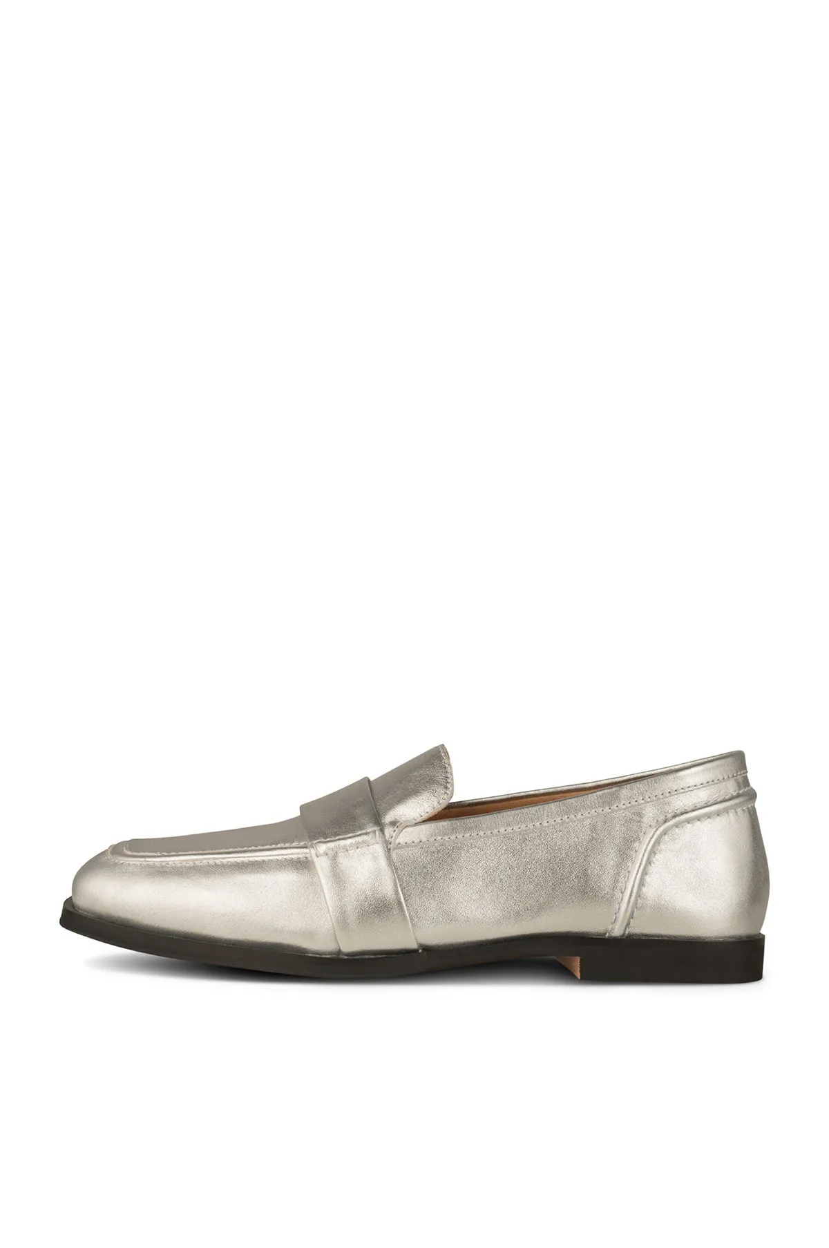 Erika Saddle Loafer Silver Metallic