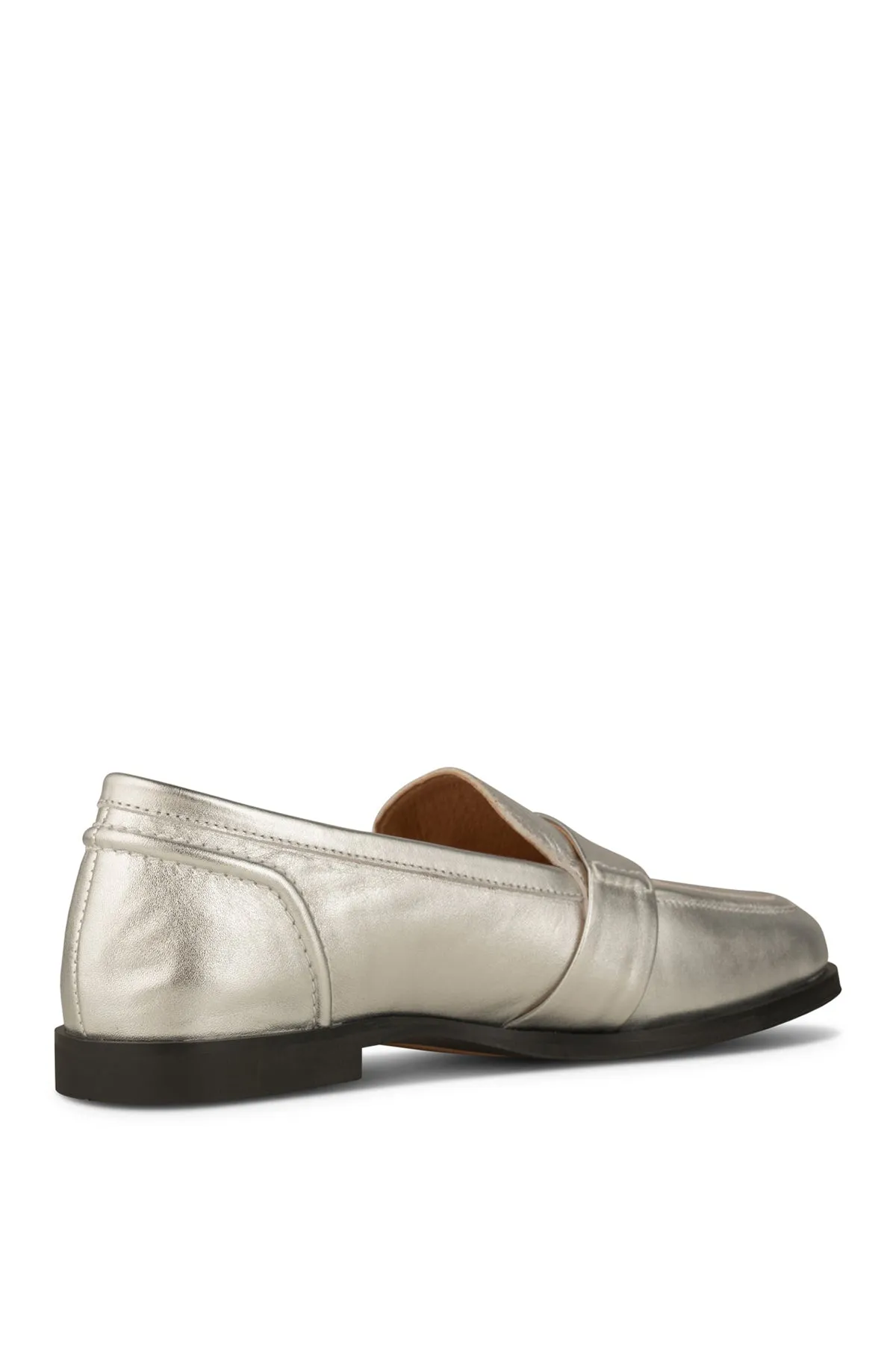 Erika Saddle Loafer Silver Metallic