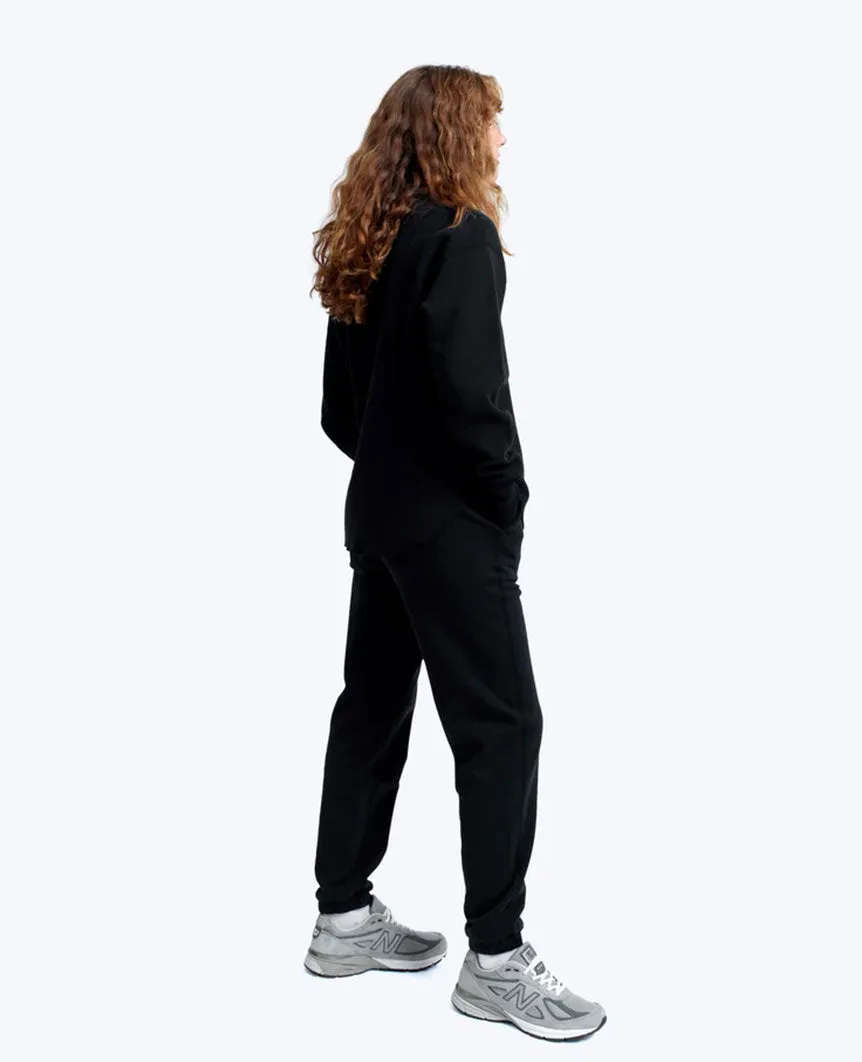 Flatback Thermal Relaxed  Crewneck Black Womens