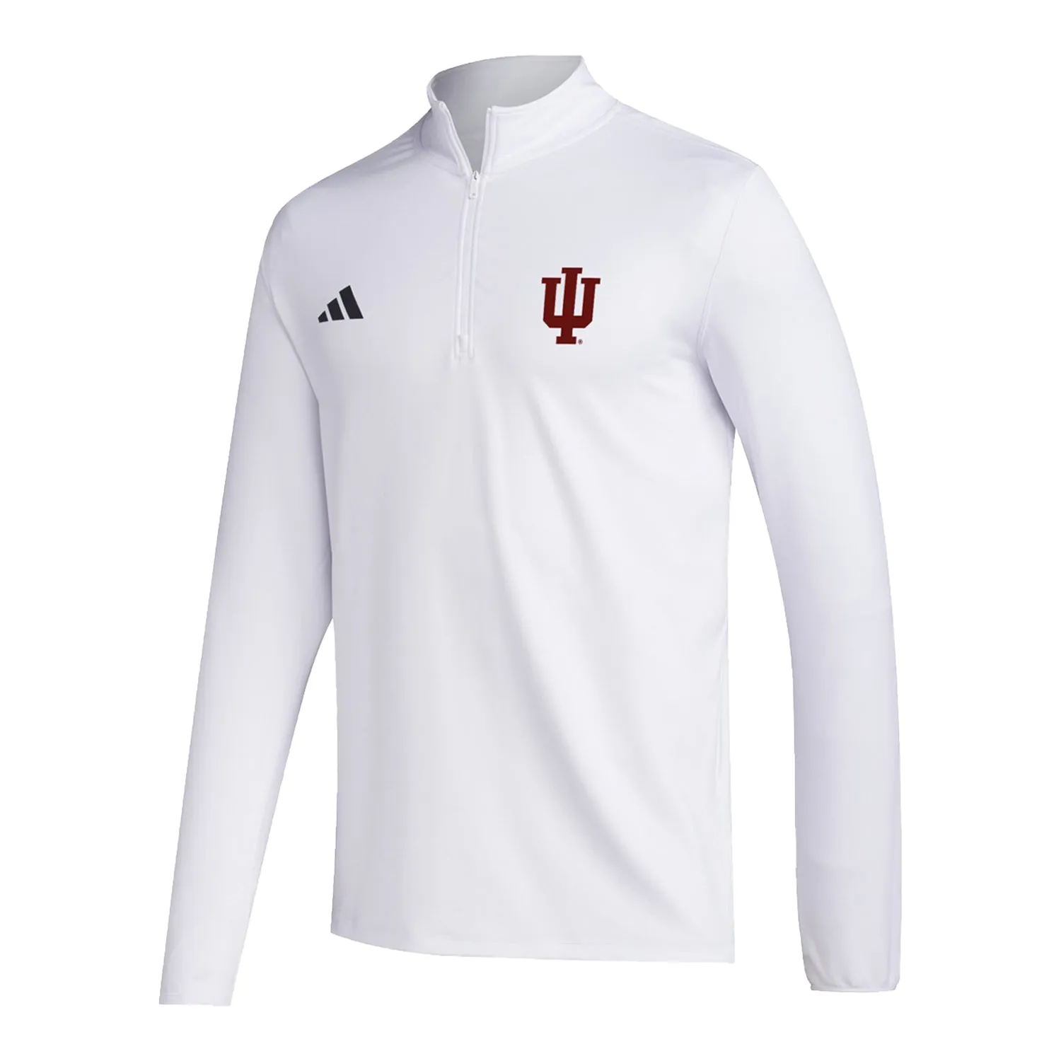 Indiana Hoosiers Adidas Coaches 1/4 Zip White Jacket