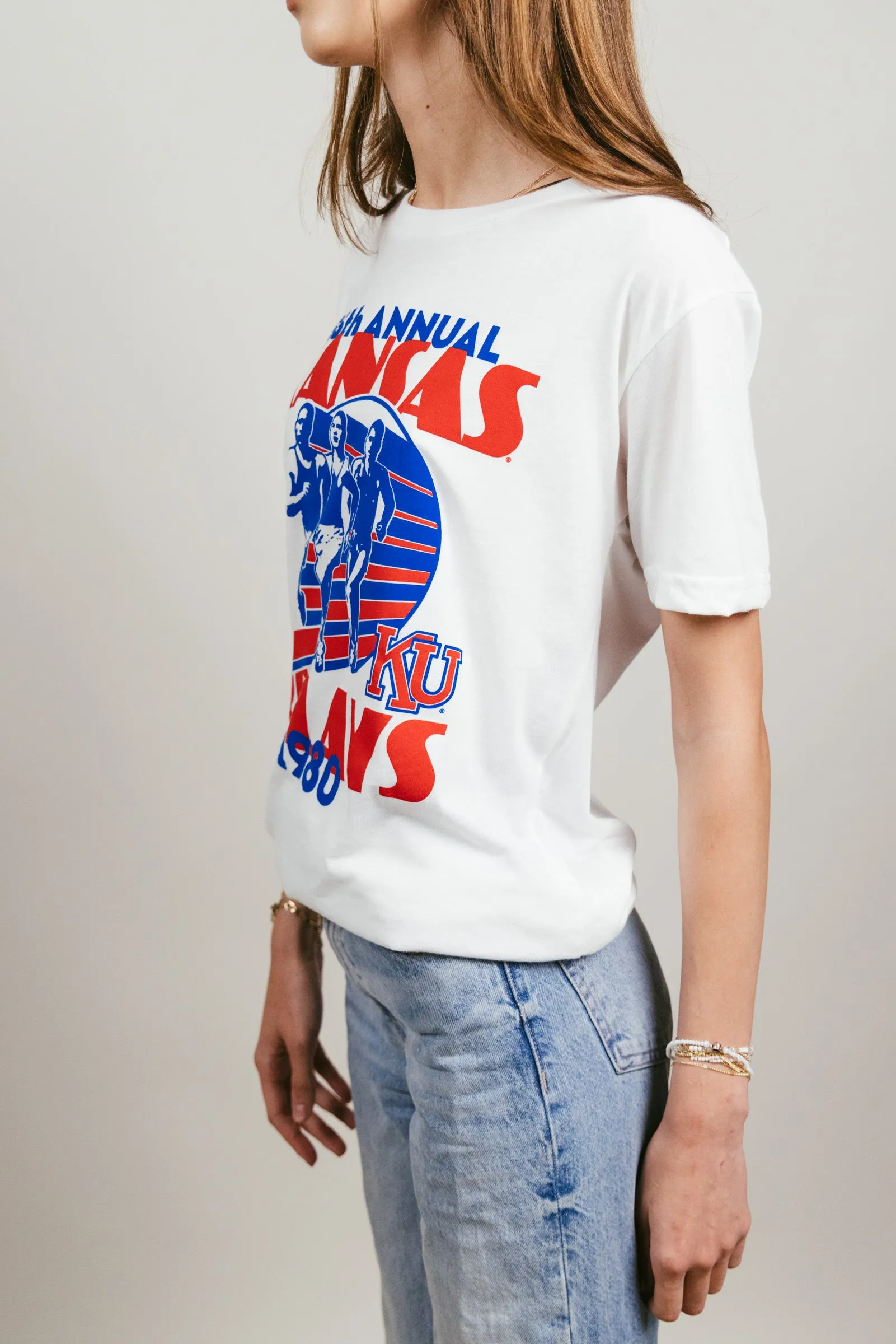 Kansas Relays 1980 Vintage White T-Shirt