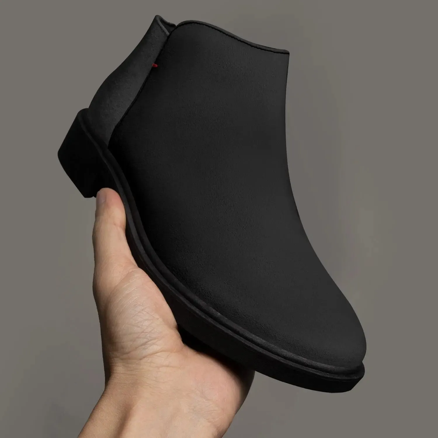 Men Classic Black Zipper Boots