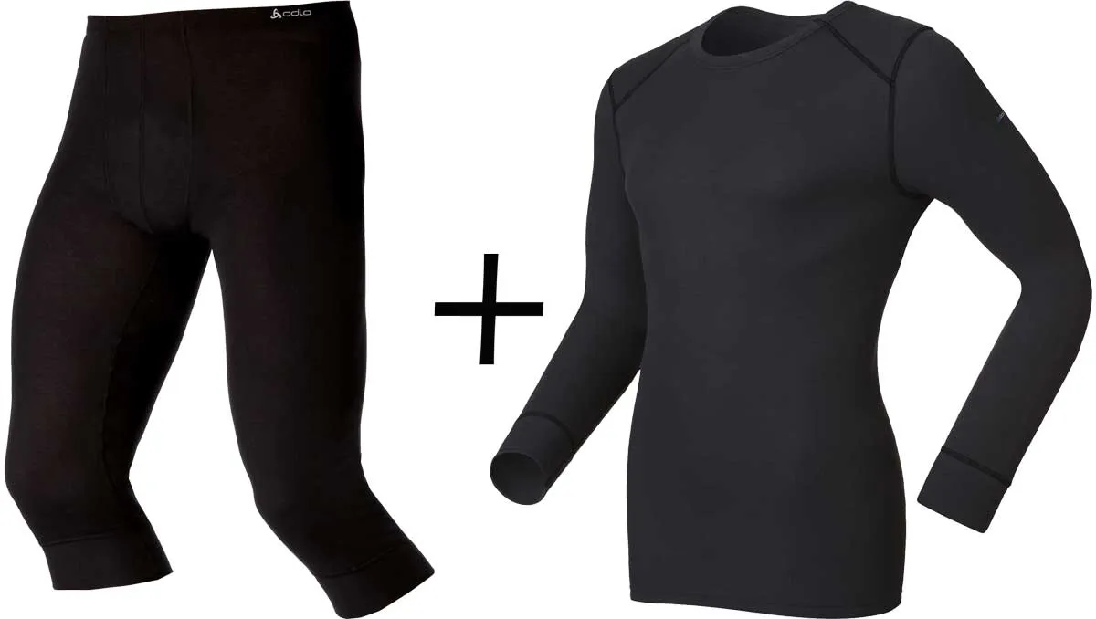 ODLO Men's Active Warm Eco Crew Neck COMBO