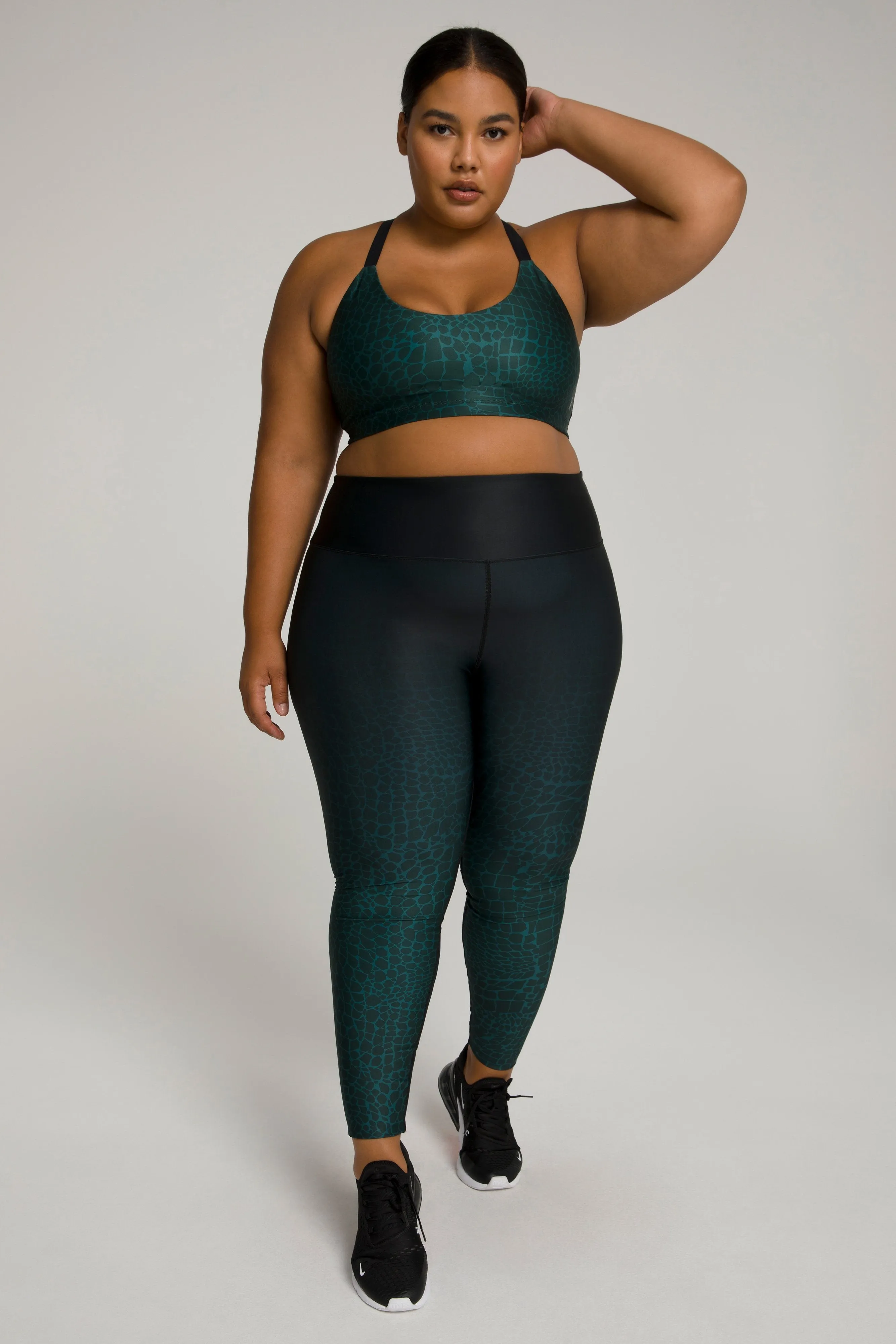 OMBRE PRINT LEGGING | EMERALD CROC002