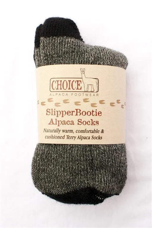 "SlipperBootie" Alpaca Socks - Made in the USA