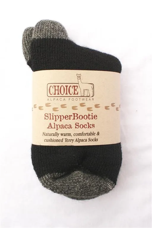 "SlipperBootie" Alpaca Socks - Made in the USA