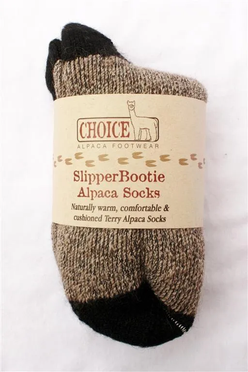 "SlipperBootie" Alpaca Socks - Made in the USA