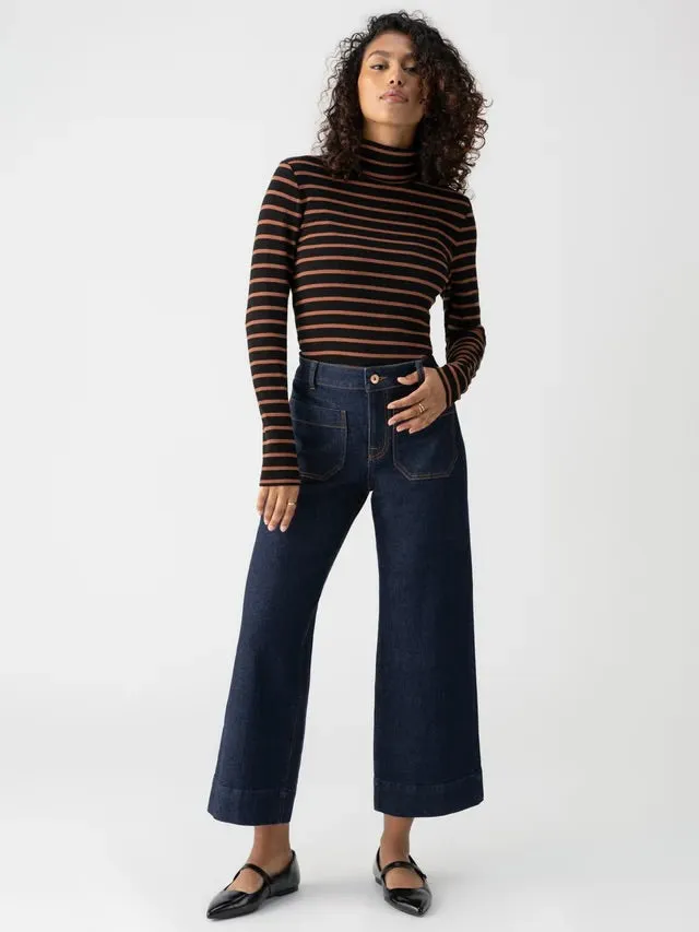 {Sanctuary} Essential Stripe Turtleneck