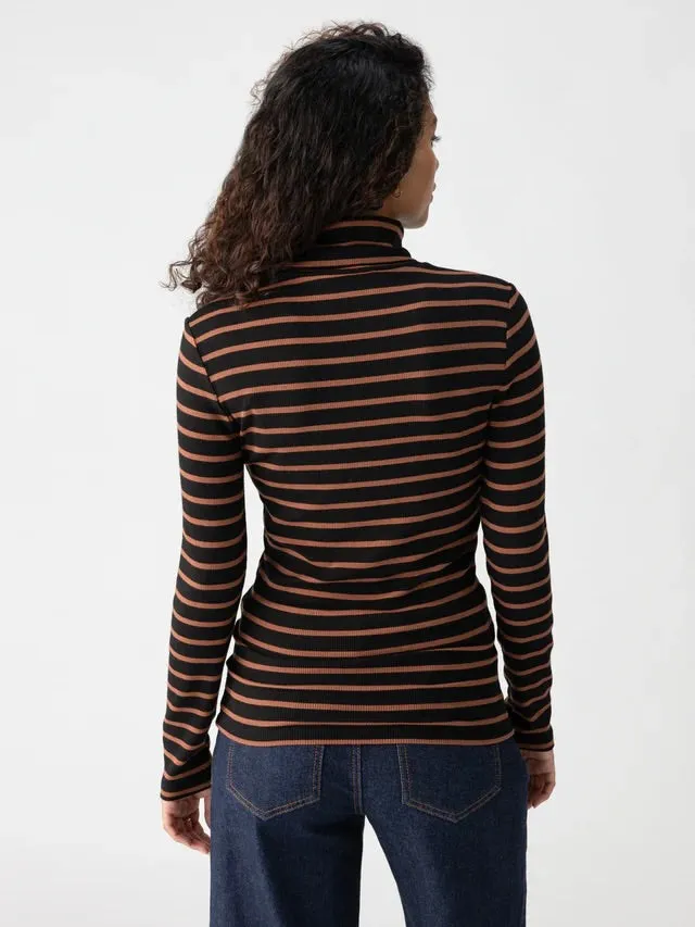 {Sanctuary} Essential Stripe Turtleneck