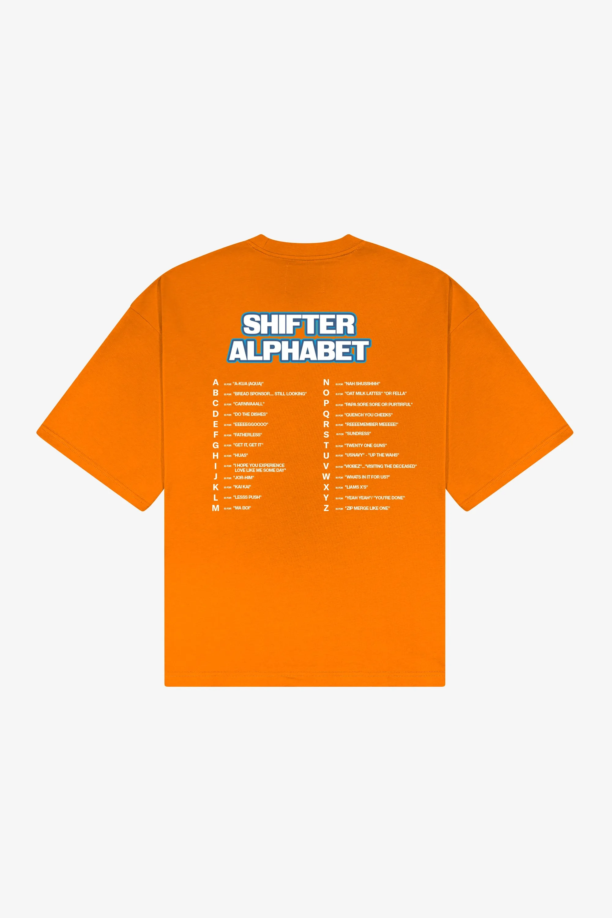 TMS ALPHABET TEE | ORANGE