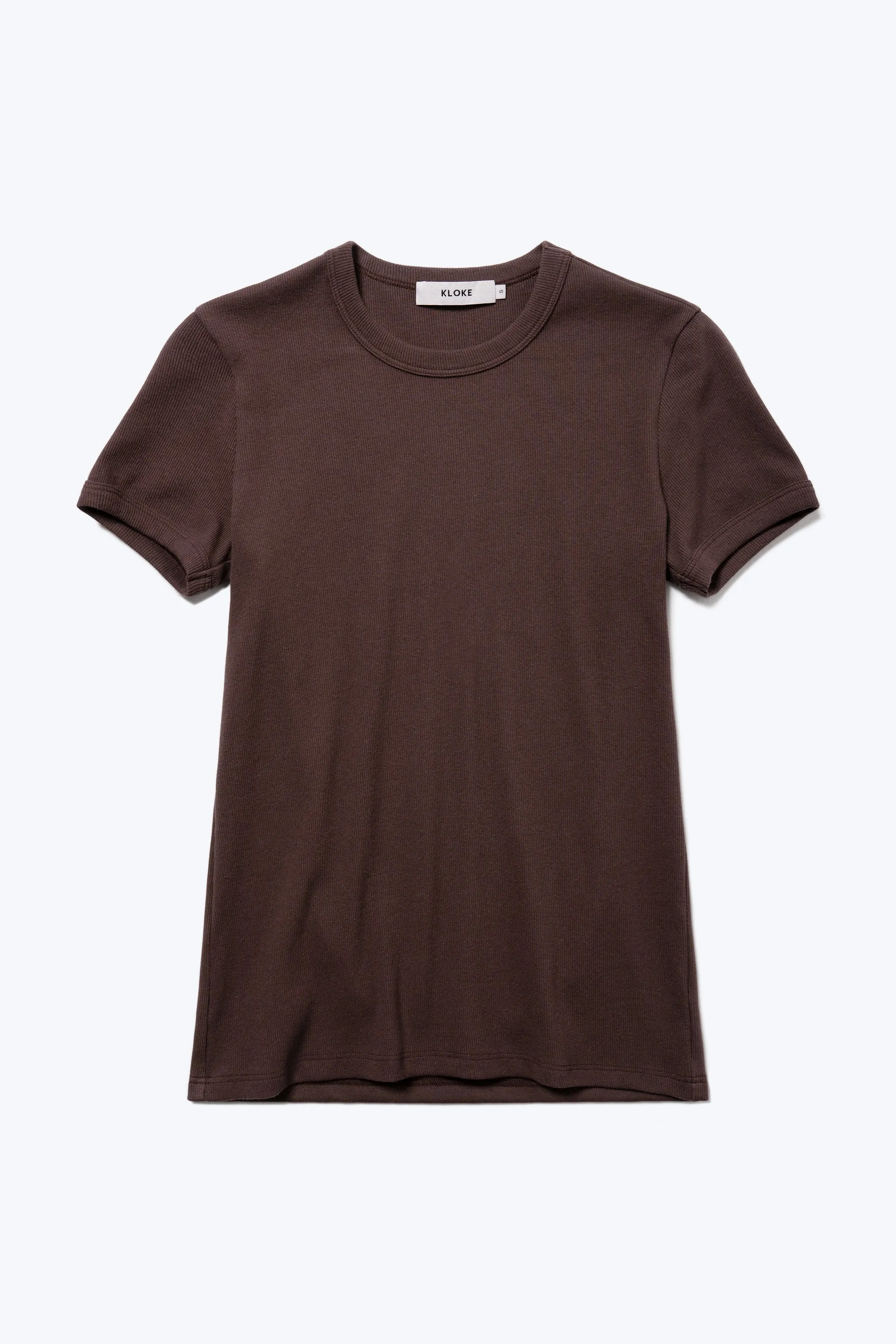 Veil Rib Tee Chocolate