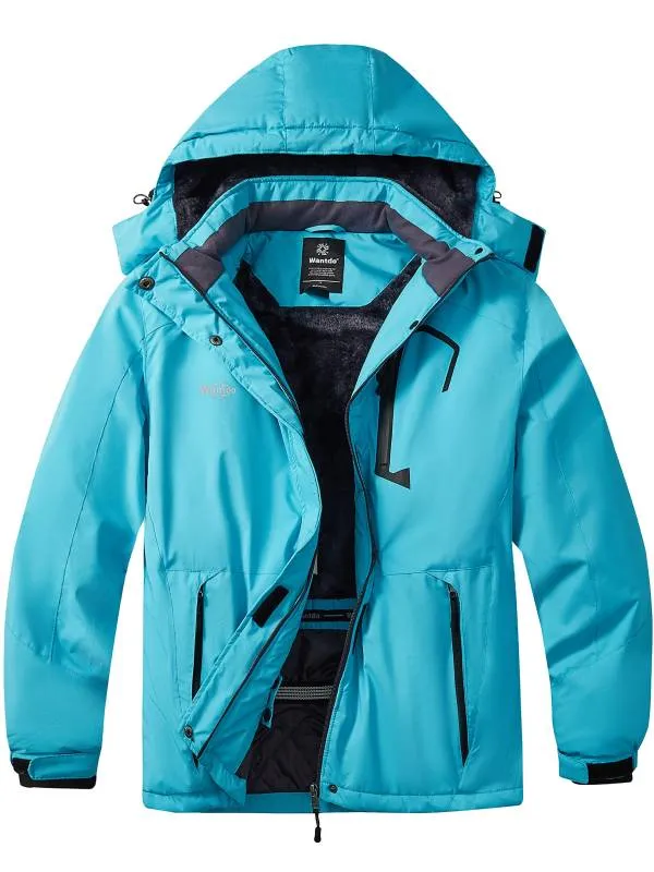 Women's Plus Size Windproof Snow Mountain Warm Hooded Coat Atna Plus