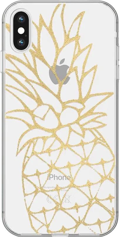 You're a Fine-Apple | Gold Pineapple Clear Case