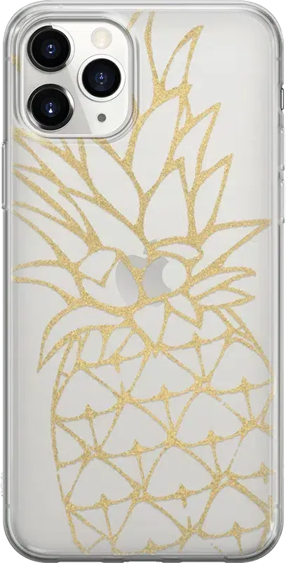 You're a Fine-Apple | Gold Pineapple Clear Case