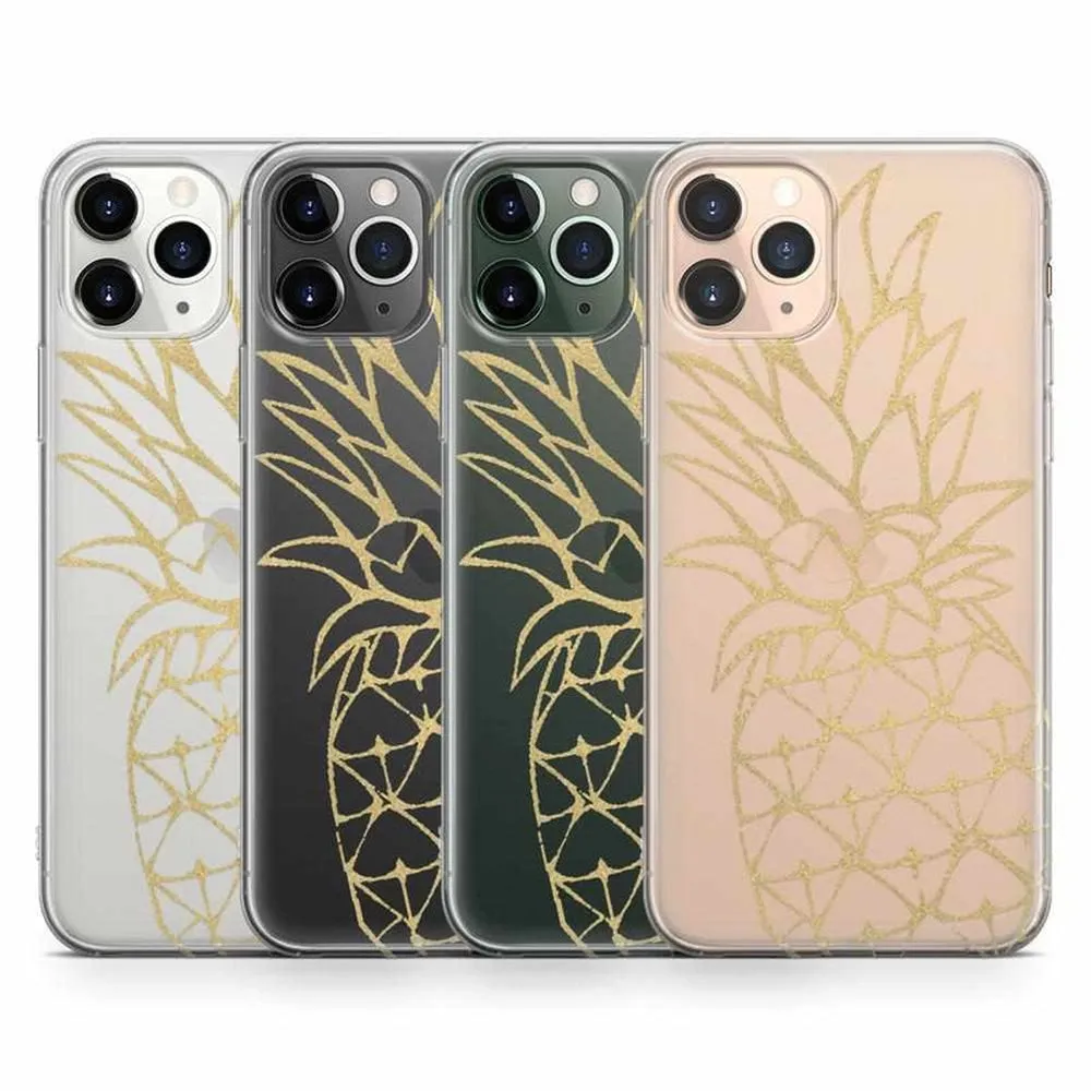 You're a Fine-Apple | Gold Pineapple Clear Case