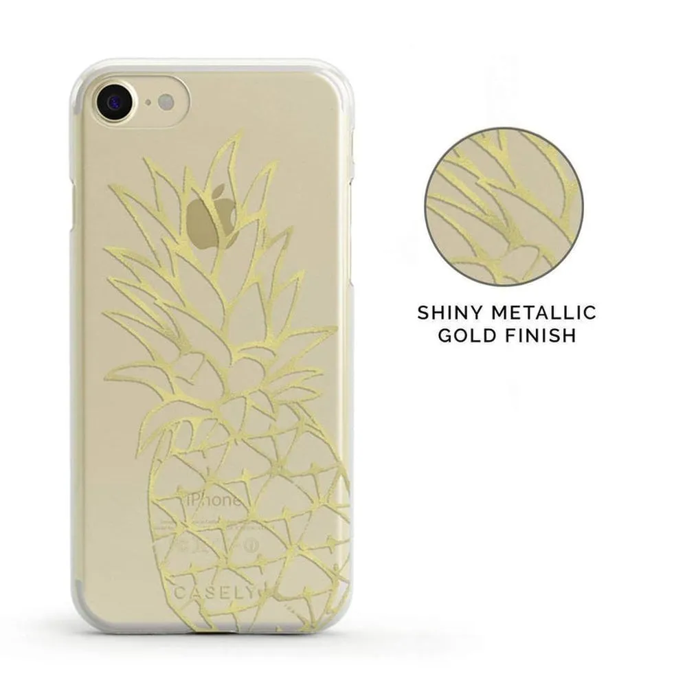 You're a Fine-Apple | Gold Pineapple Clear Case