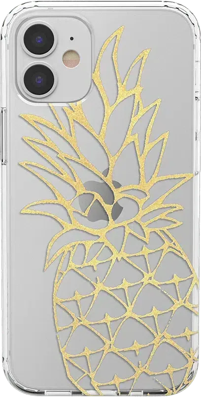 You're a Fine-Apple | Gold Pineapple Clear Case